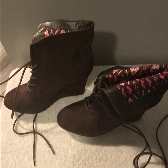 Cupid Suede Wedge Booties - Picture 7 of 9